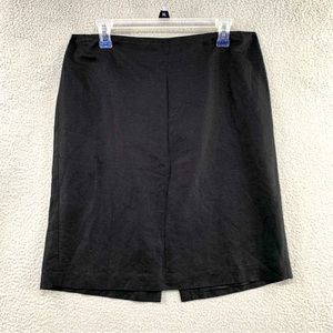 Ann Taylor Loft Women's Linen Blend Black Pencil Carrer Casual Skirt Size 12